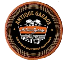 kožená nášivka kruh Antique Garage Kustom Kulture Clothes