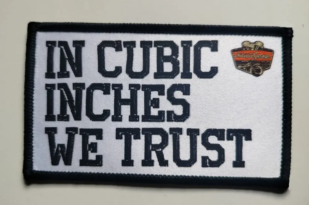Nášivka IN CUBIC INCHES WE TRUST