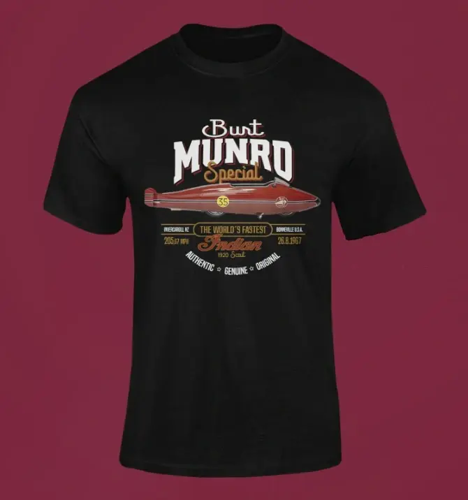 Tričko BURT MUNRO 3.0 World´s fastest Indian