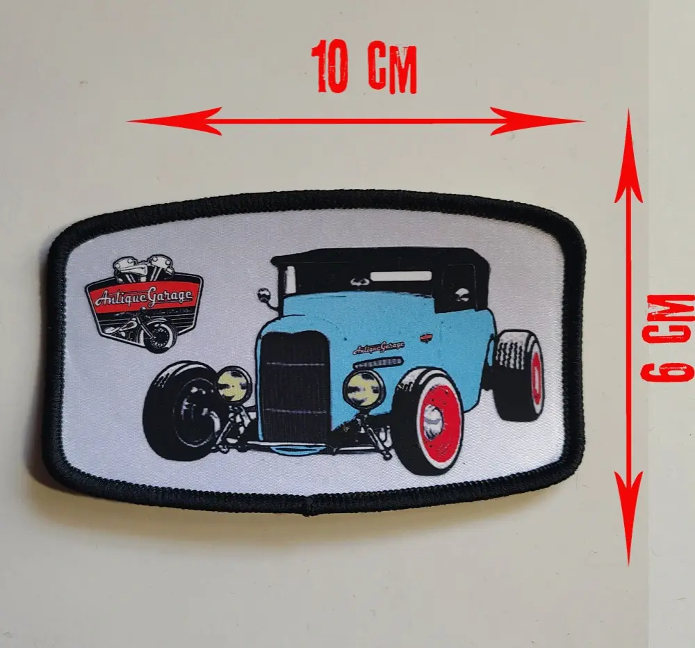Nášivka Blue Hot Rod Antique Garage