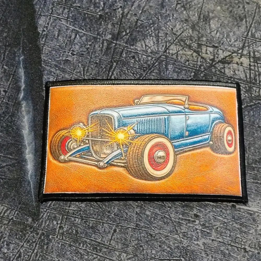 Nášivka Blue Hot Rod Leather L