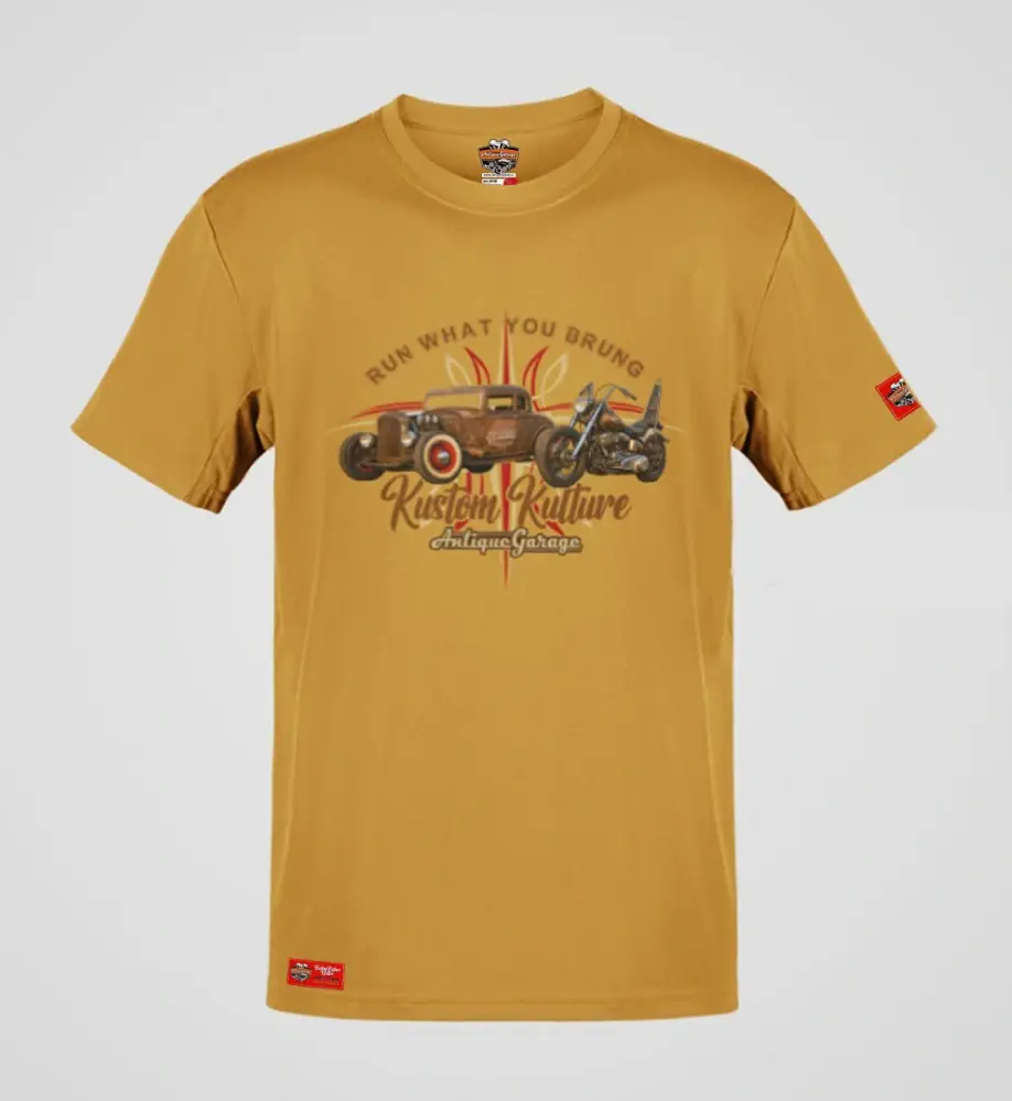 Tričko KUSTOM KULTURE HotRod & Chopper Pinstripe