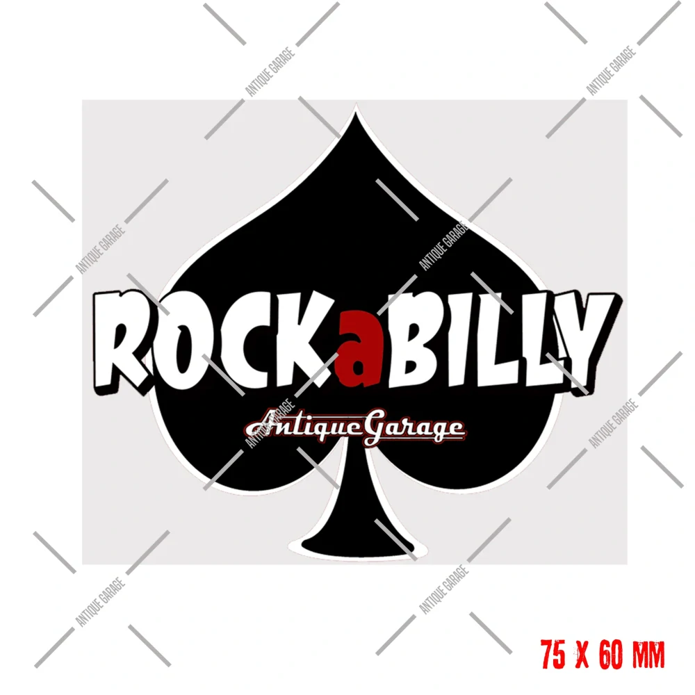 Transparentní samolepka ROCKaBILLY pikové eso