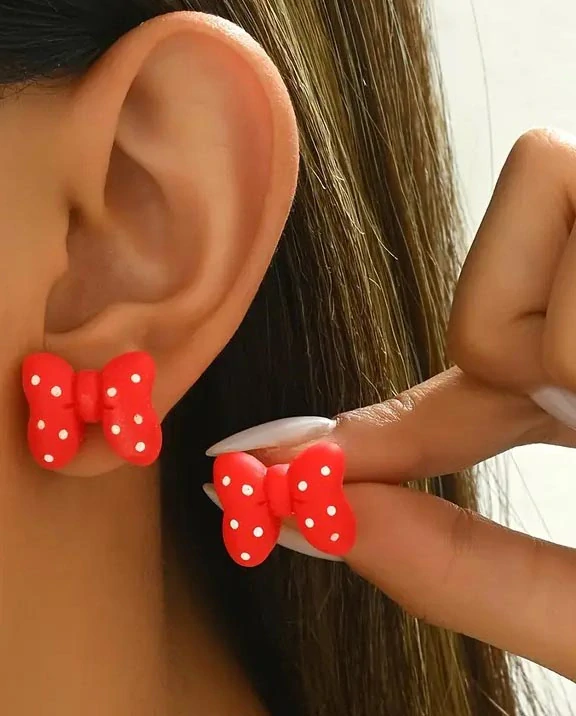 Dámské náušnice mašle Rockabilly PinUp
