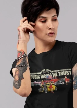 Dámské tričko PinUp US CARS